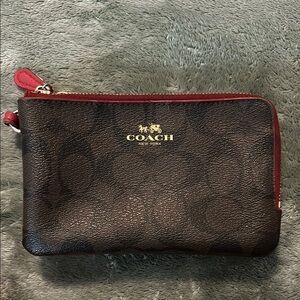 Coach Black and Red Wristlet